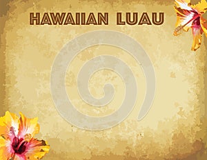 Print Hawaiian luau party invitation cards photo